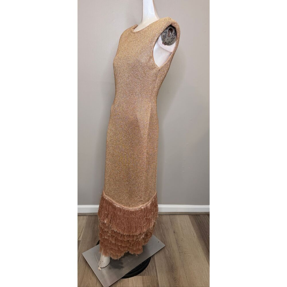 AJE BREEZE KNIT MIDI DRESS IN ROSE GOLD SIZE MEDIUM $639 - Picture 8 of 13